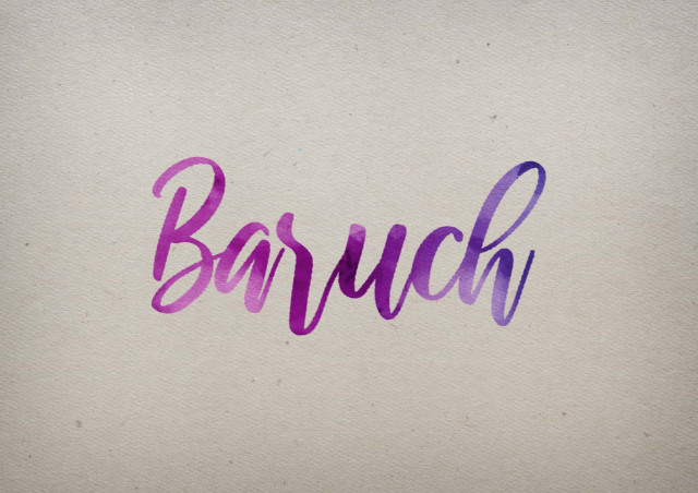 Free photo of Baruch Watercolor Name DP