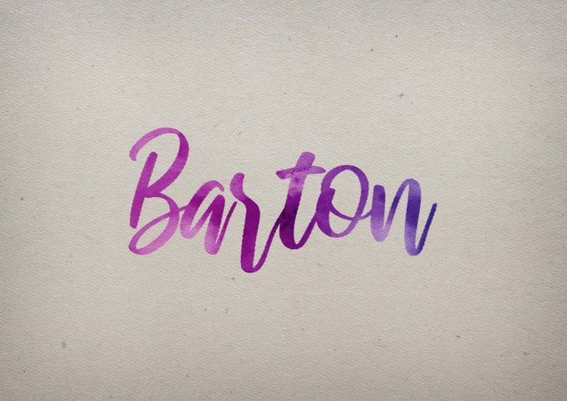 Free photo of Barton Watercolor Name DP