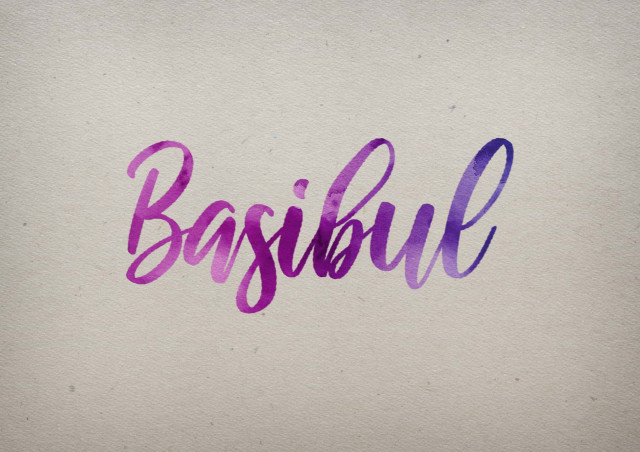 Free photo of Basibul Watercolor Name DP