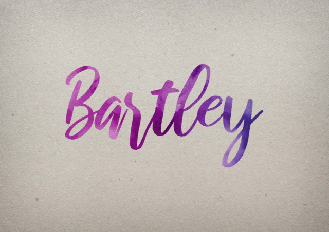 Free photo of Bartley Watercolor Name DP