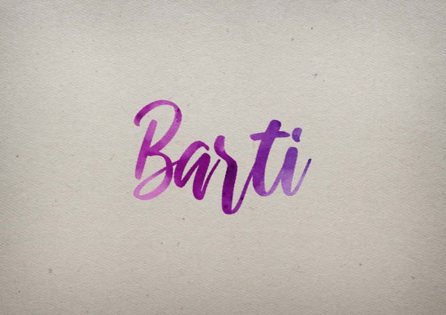 Free photo of Barti Watercolor Name DP