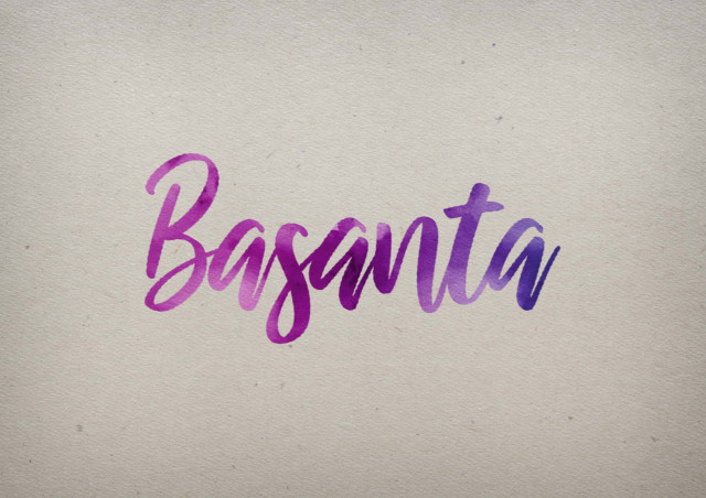 Free photo of Basanta Watercolor Name DP