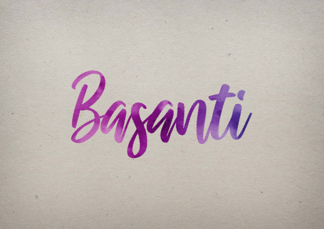 Free photo of Basanti Watercolor Name DP