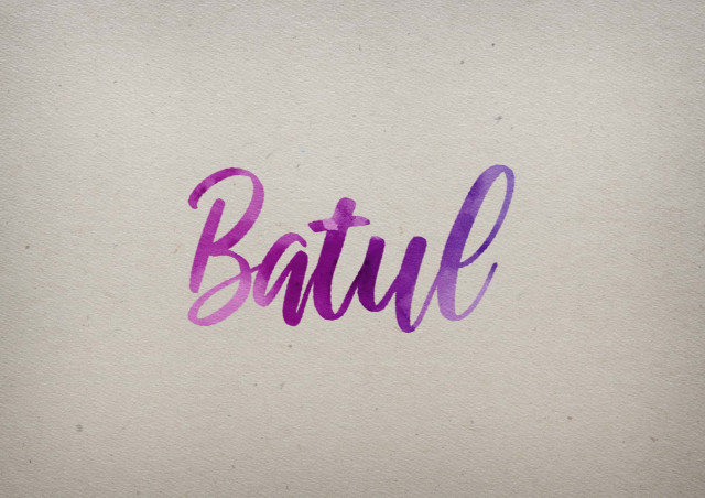 Free photo of Batul Watercolor Name DP