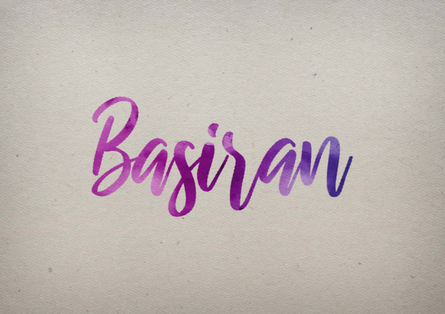 Free photo of Basiran Watercolor Name DP