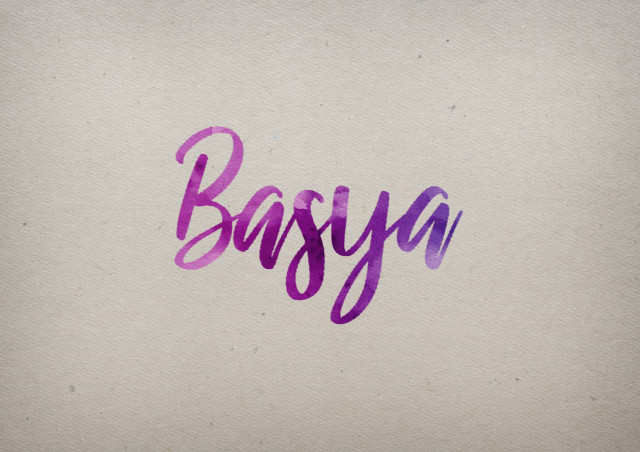 Free photo of Basya Watercolor Name DP