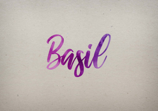 Free photo of Basil Watercolor Name DP