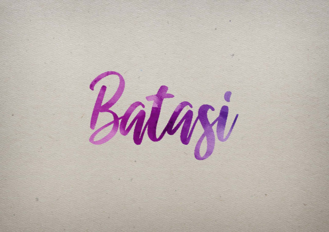 Free photo of Batasi Watercolor Name DP