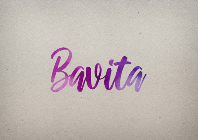 Free photo of Bavita Watercolor Name DP