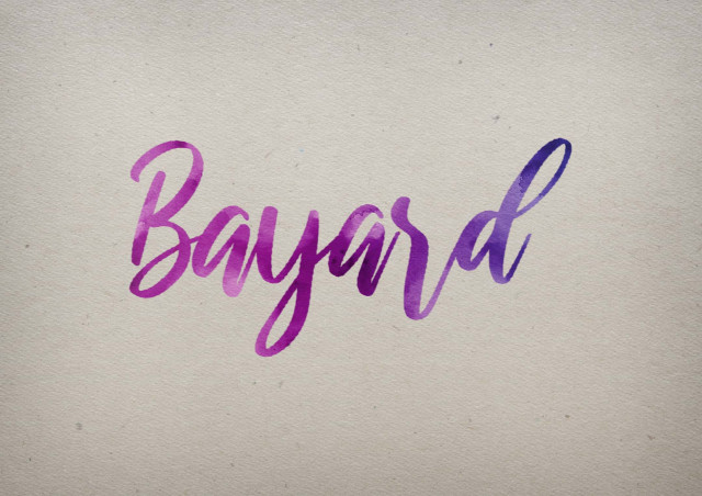 Free photo of Bayard Watercolor Name DP