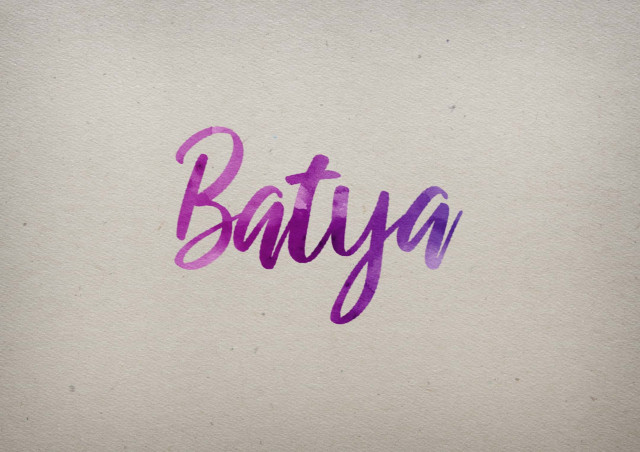 Free photo of Batya Watercolor Name DP