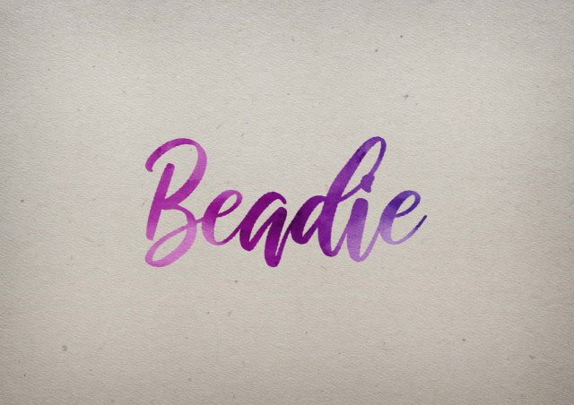 Free photo of Beadie Watercolor Name DP