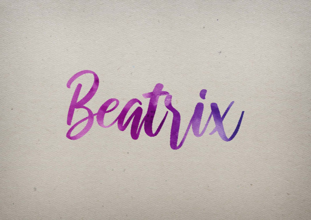 Free photo of Beatrix Watercolor Name DP