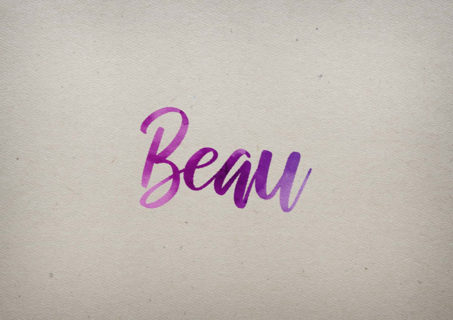 Free photo of Beau Watercolor Name DP