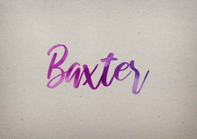 Free photo of Baxter Watercolor Name DP