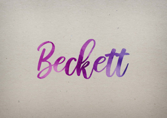 Free photo of Beckett Watercolor Name DP