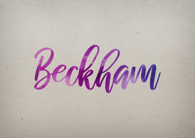 Free photo of Beckham Watercolor Name DP