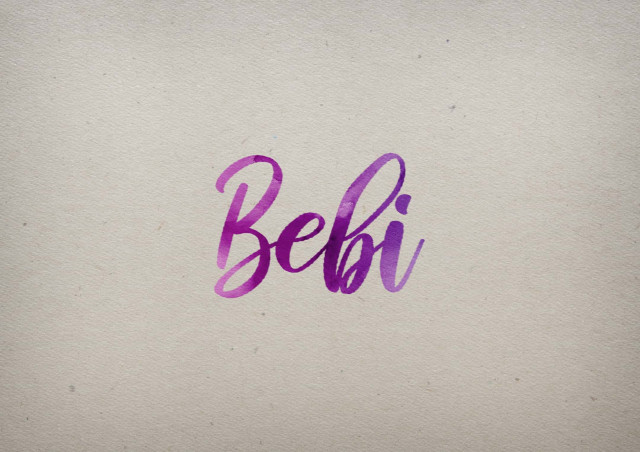 Free photo of Bebi Watercolor Name DP