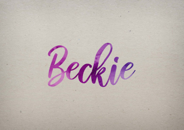 Free photo of Beckie Watercolor Name DP