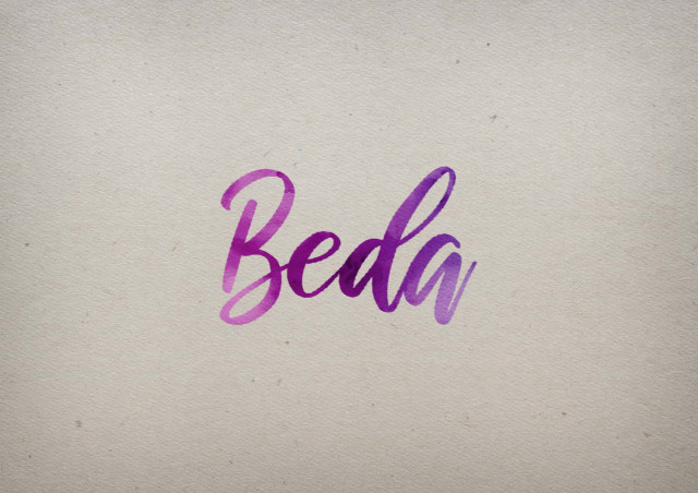 Free photo of Beda Watercolor Name DP