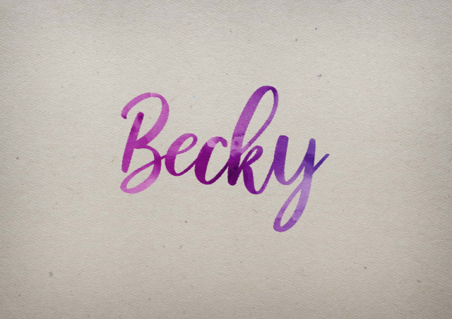 Free photo of Becky Watercolor Name DP
