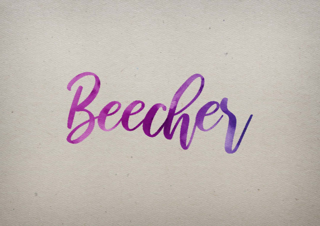 Free photo of Beecher Watercolor Name DP