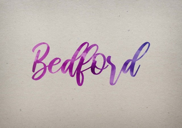 Free photo of Bedford Watercolor Name DP