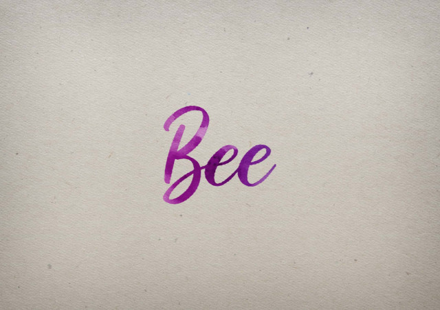 Free photo of Bee Watercolor Name DP