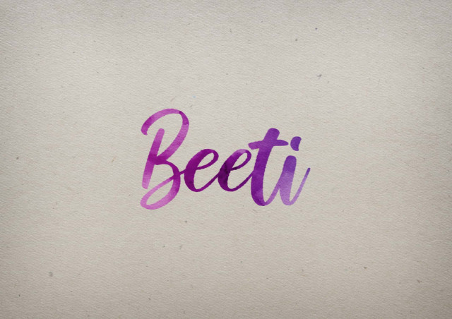 Free photo of Beeti Watercolor Name DP