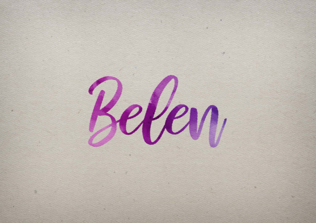 Free photo of Belen Watercolor Name DP