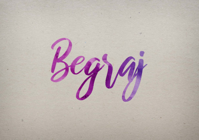 Free photo of Begraj Watercolor Name DP