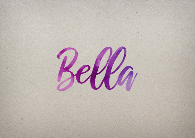 Free photo of Bella Watercolor Name DP