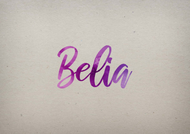 Free photo of Belia Watercolor Name DP