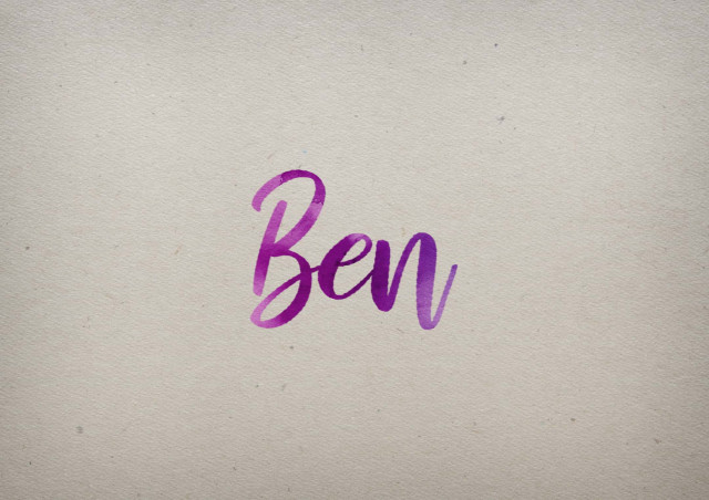 Free photo of Ben Watercolor Name DP