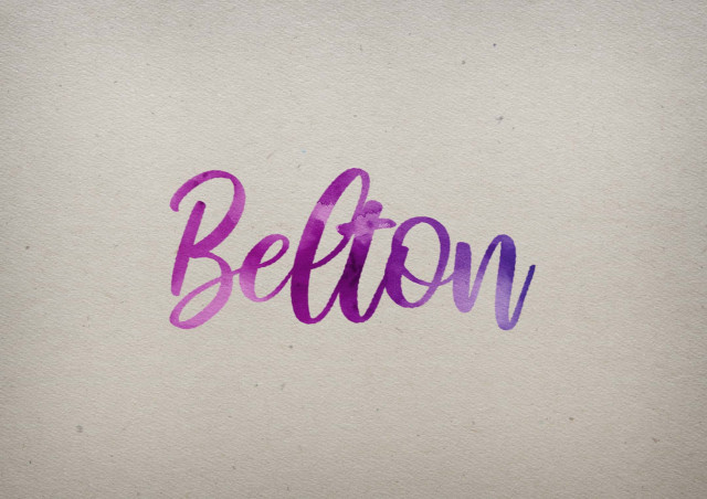 Free photo of Belton Watercolor Name DP