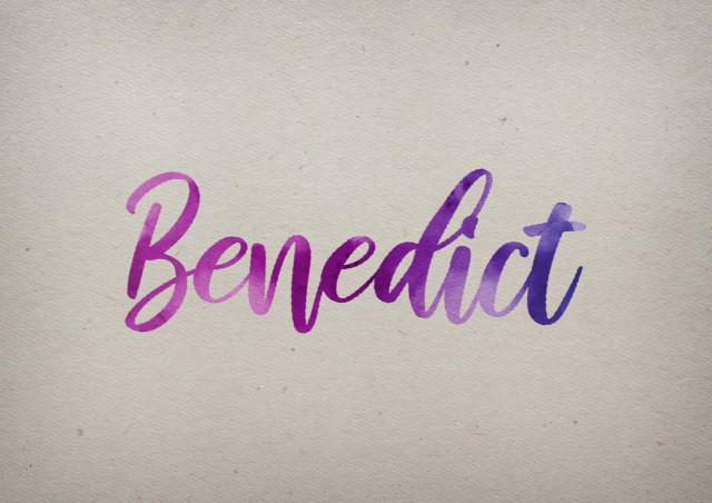 Free photo of Benedict Watercolor Name DP