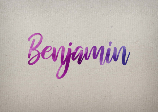 Free photo of Benjamin Watercolor Name DP