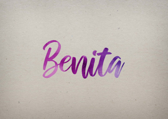 Free photo of Benita Watercolor Name DP