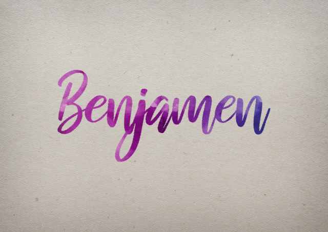 Free photo of Benjamen Watercolor Name DP