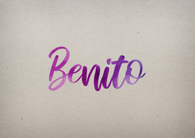 Free photo of Benito Watercolor Name DP
