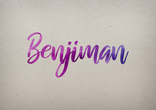 Free photo of Benjiman Watercolor Name DP