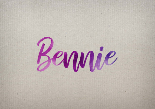 Free photo of Bennie Watercolor Name DP