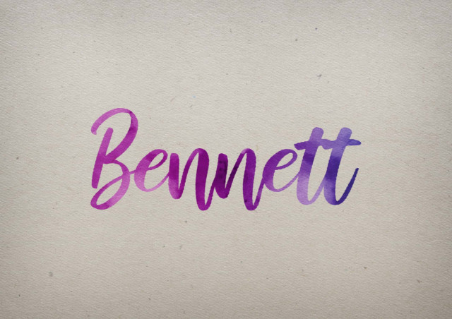 Free photo of Bennett Watercolor Name DP