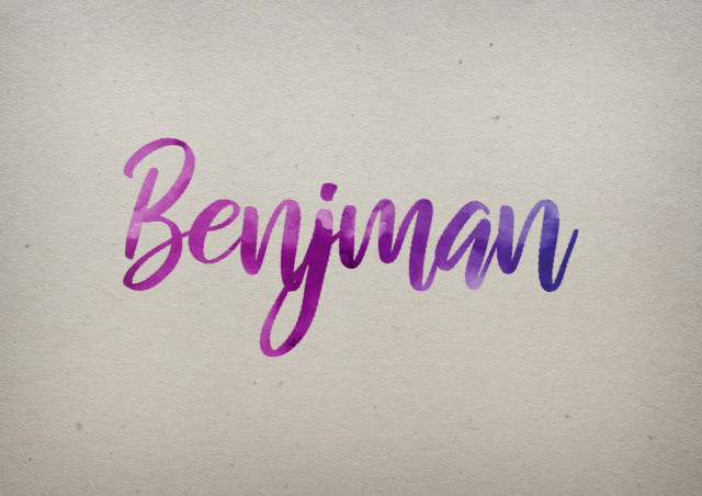 Free photo of Benjman Watercolor Name DP