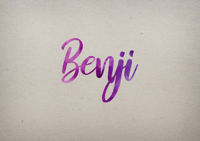 Free photo of Benji Watercolor Name DP