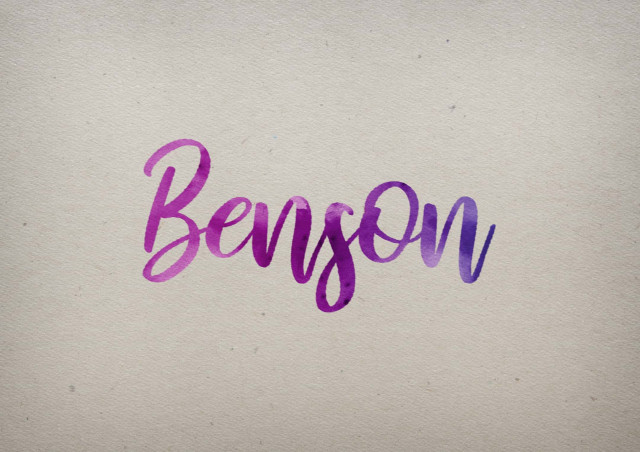 Free photo of Benson Watercolor Name DP
