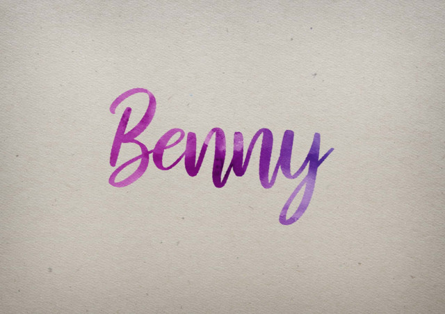 Free photo of Benny Watercolor Name DP
