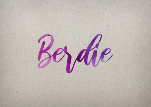 Free photo of Berdie Watercolor Name DP