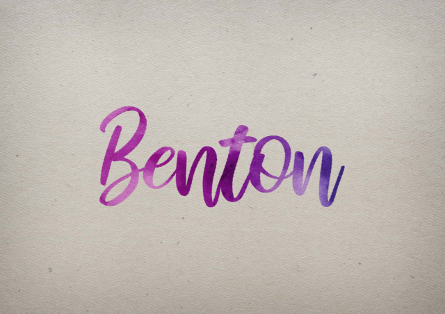 Free photo of Benton Watercolor Name DP