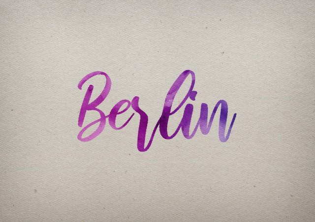 Free photo of Berlin Watercolor Name DP